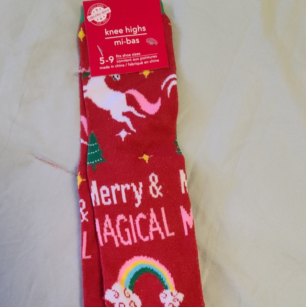 Merry and magical knee high socks